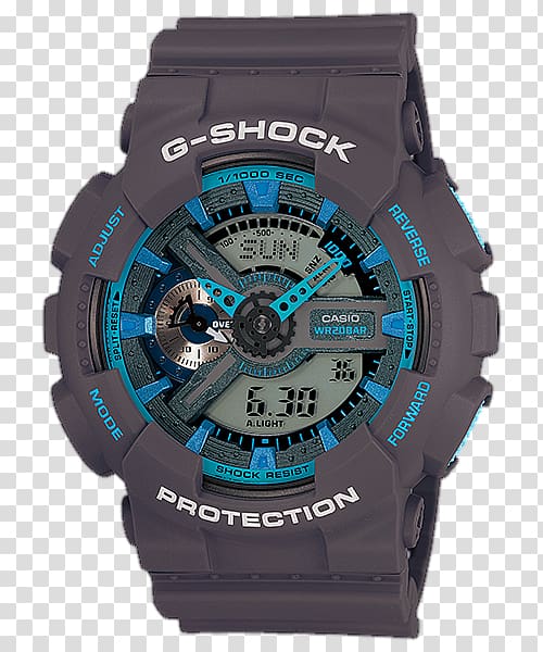 G-Shock Calculator watch Casio Water Resistant mark, watch transparent background PNG clipart