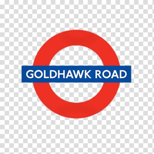goldhawk road text on blue rectangle and red circle background, Goldhawk Road transparent background PNG clipart