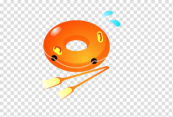 Adobe Illustrator Euclidean , Orange ocean swim ring transparent background PNG clipart