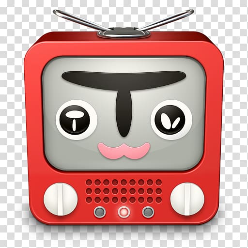 red and gray CRT TV art, small appliance toaster illustration, Terebi Ojisan transparent background PNG clipart