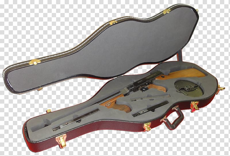 Thompson submachine gun Guitar Musical Instruments Gatling gun, shaped box transparent background PNG clipart