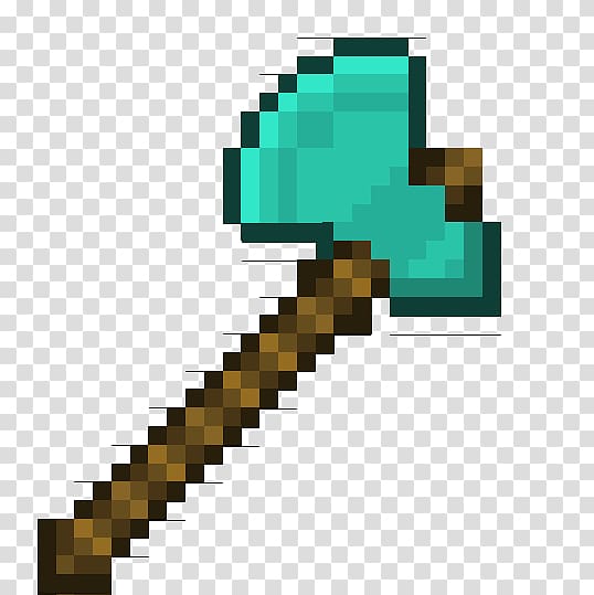 Minecraft Pickaxe Tool Battle axe, Minecraft transparent background PNG clipart