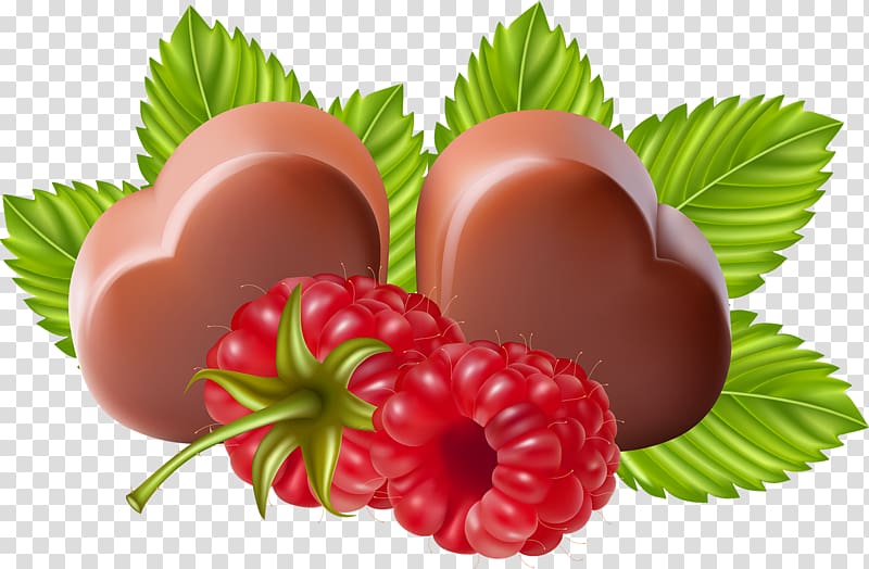 Praline Bonbon Fruit Strawberry Food, raspberries transparent background PNG clipart