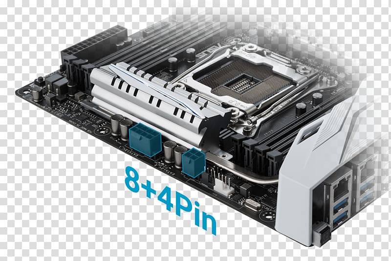 Intel X99 Motherboard LGA 2011 ASUS, motherboard transparent background PNG clipart