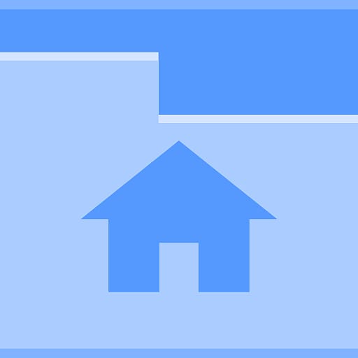 blue square triangle symmetry, Places folder home transparent background PNG clipart