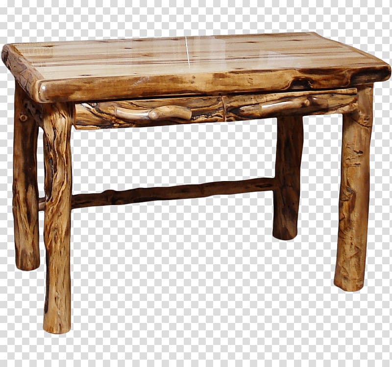 Coffee Tables Desk Spindle Log furniture, log furniture transparent background PNG clipart
