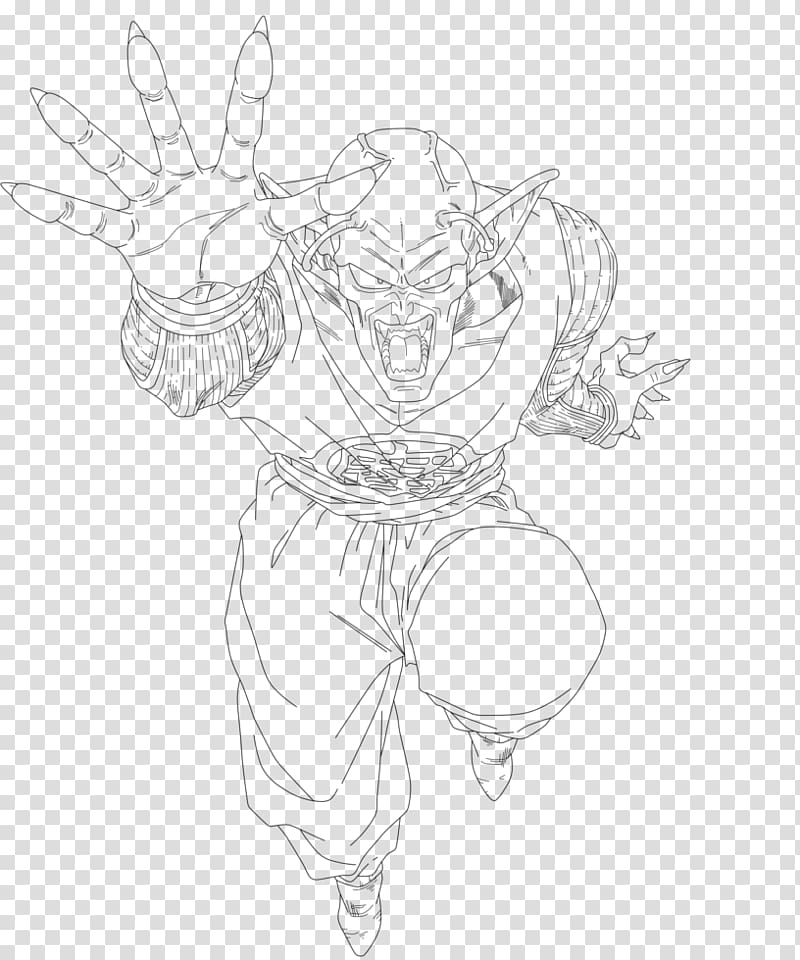 King Piccolo Vegeta Mr. Satan Sketch, dragon ball transparent background PNG clipart
