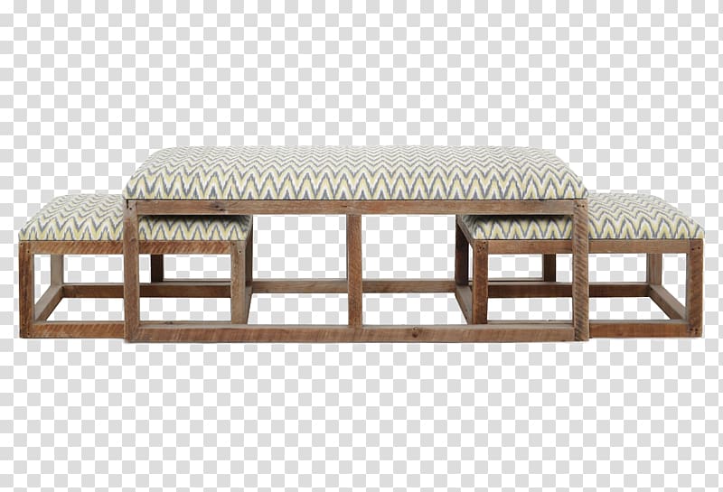Coffee table Ottoman Living room Furniture, Classic wood bed end stool cloth transparent background PNG clipart