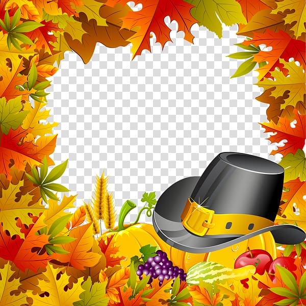 Thanksgiving frame Film frame , Autumn background border transparent background PNG clipart