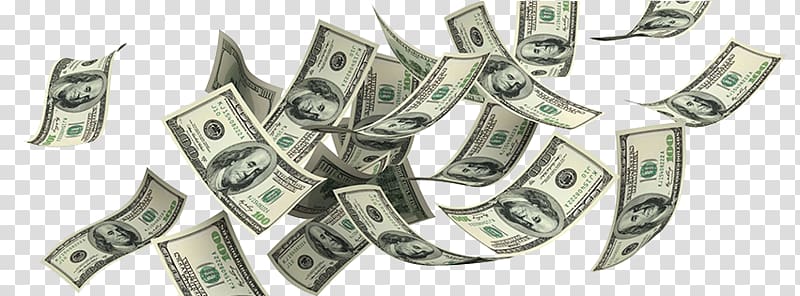 Falling money transparent background PNG clipart