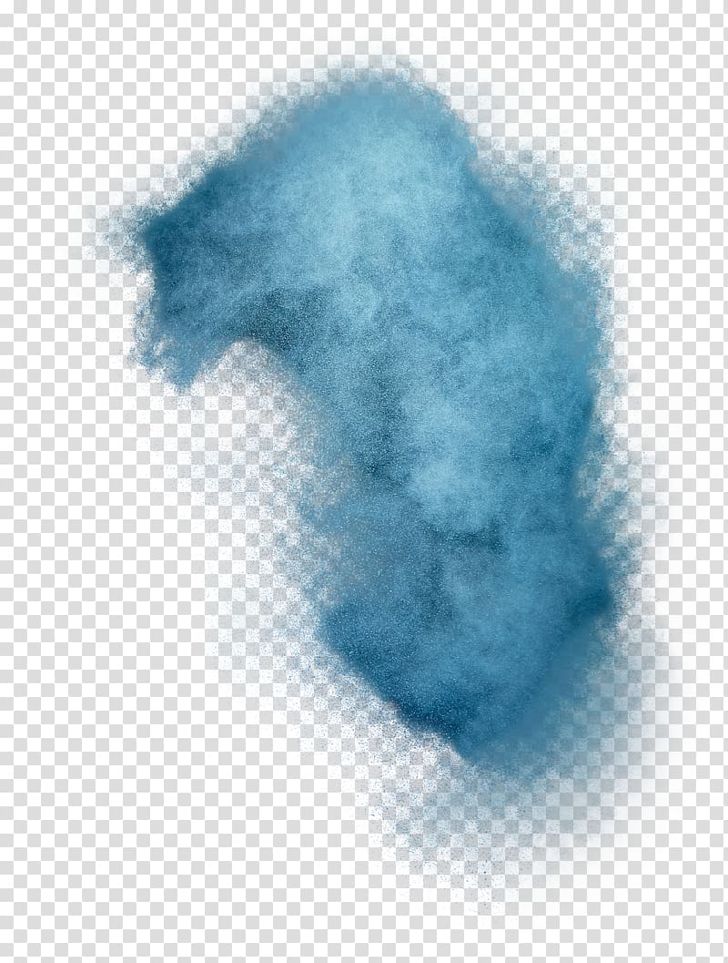 teal smoke, Dust explosion Powder, Blue powder dust material transparent background PNG clipart