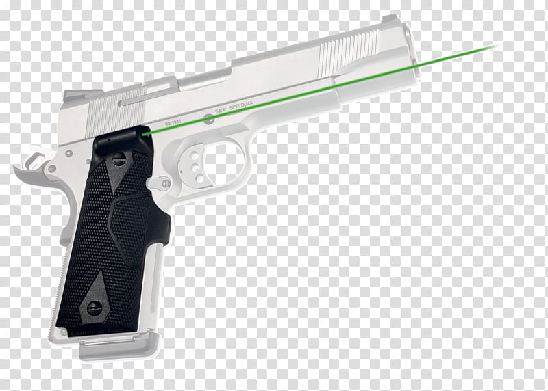 Laser Crimson Trace Sight M1911 pistol, laser gun transparent background PNG clipart