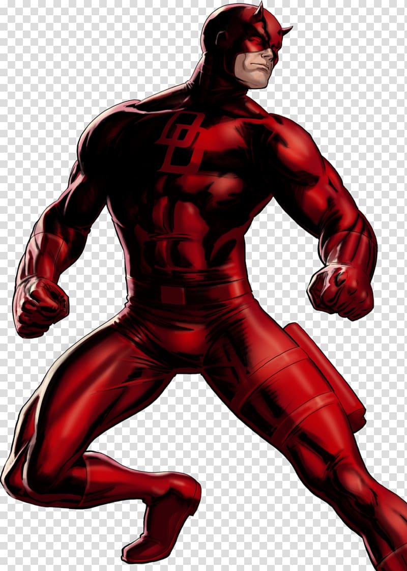 Marvel: Avengers Alliance Daredevil Black Panther Iron Fist Captain America, Daredevil transparent background PNG clipart