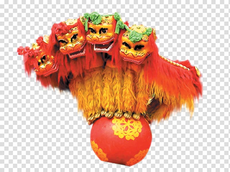 Lion dance Performance Dragon dance Chinese New Year, Chinese New Year Lion Dance transparent background PNG clipart