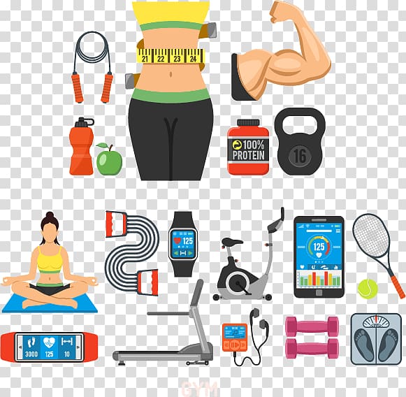 Fitness Centre Icon, sports and fitness equipment transparent background PNG clipart