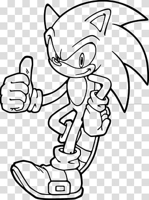 Sonic Colors Sonic the Hedgehog Sonic Unleashed Sonic Dash Shadow the  Hedgehog, Hedgehog Outline s, angle, white, child png