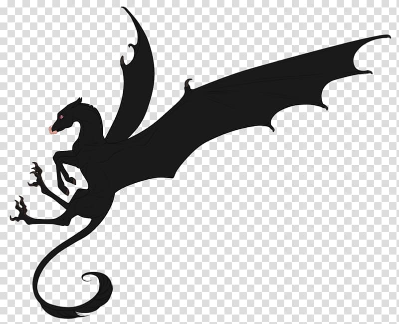Cartoon Dragon Silhouette , hen transparent background PNG clipart
