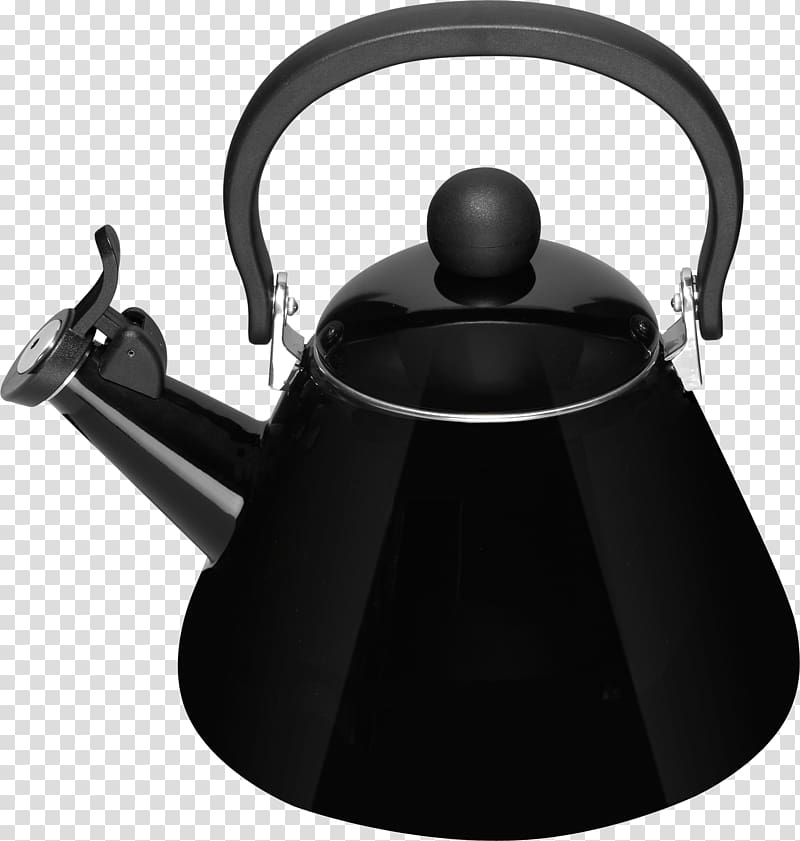 Kettle Le Creuset Kitchen stove Cookware and bakeware, Black Kettle transparent background PNG clipart