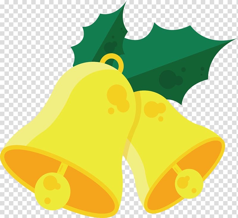Christmas Bell , Golden Christmas bells transparent background PNG clipart