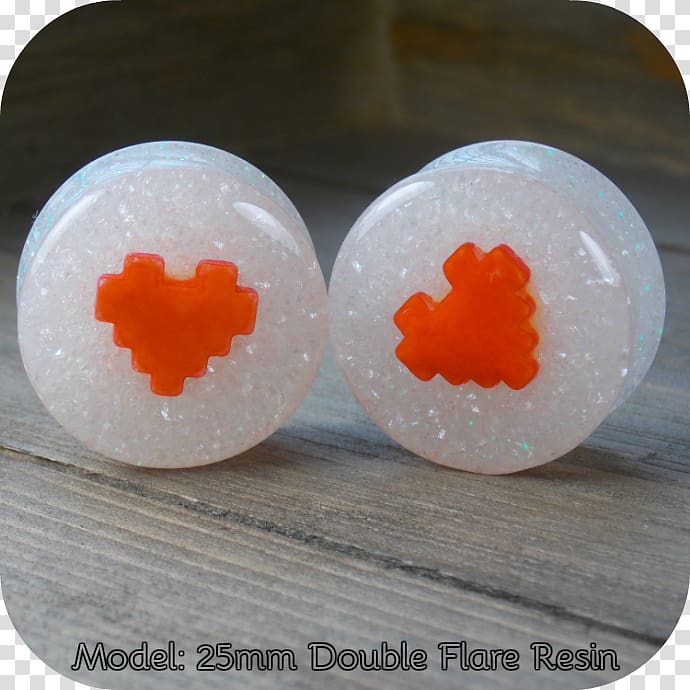 Earplug Sprinkles Candy, 8 bit heart transparent background PNG clipart