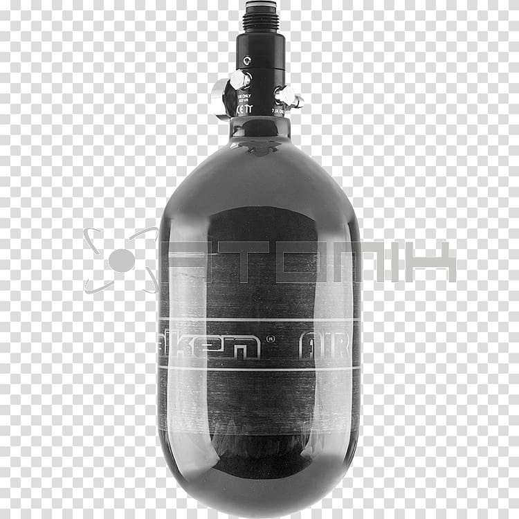 Compressed air Paintball Glass bottle Diving cylinder Fiber, bottle transparent background PNG clipart