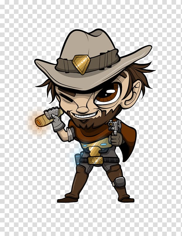 Overwatch Fan art, Mccree transparent background PNG clipart
