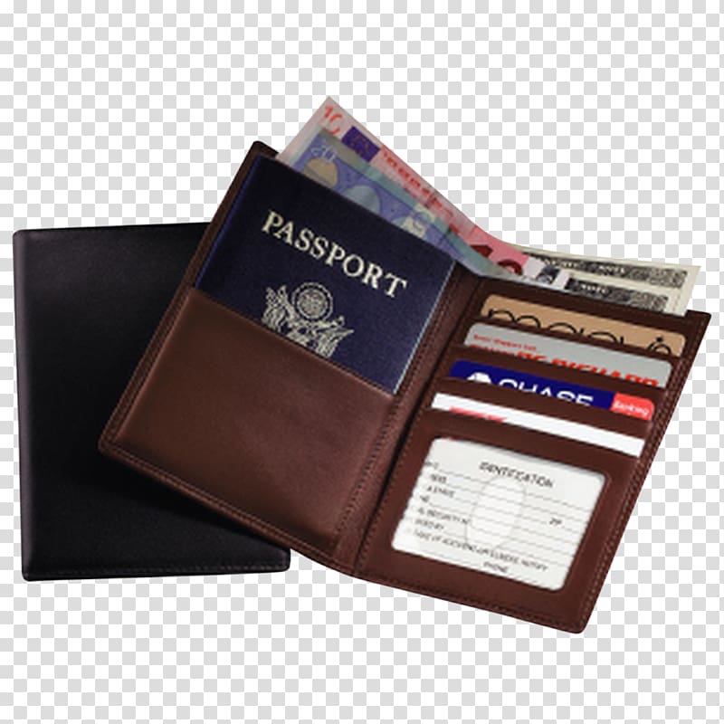 Radio-frequency identification Wallet Passport Travel document Leather, genuine leather transparent background PNG clipart