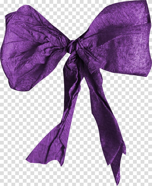 Purple Ribbon, Purple Bowknot material transparent background PNG clipart