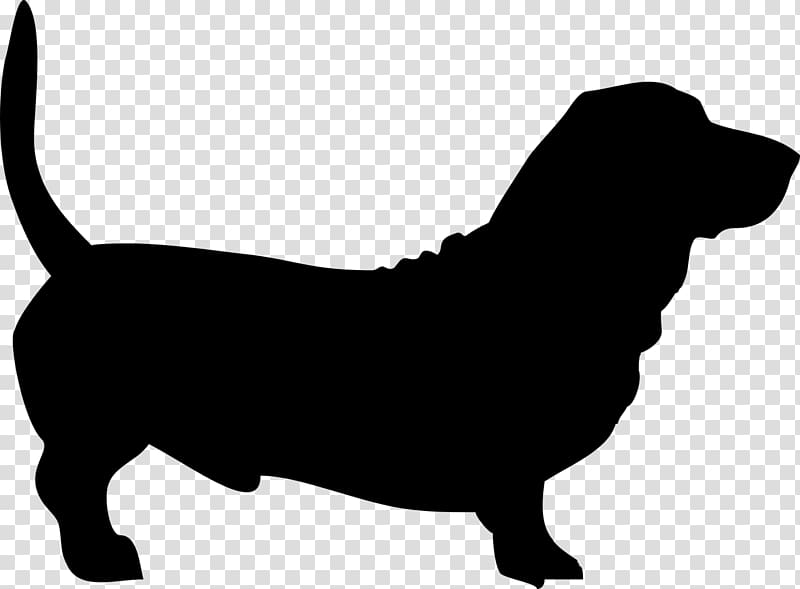 Basset Hound Dachshund Dog grooming Silhouette , Silhouette transparent background PNG clipart