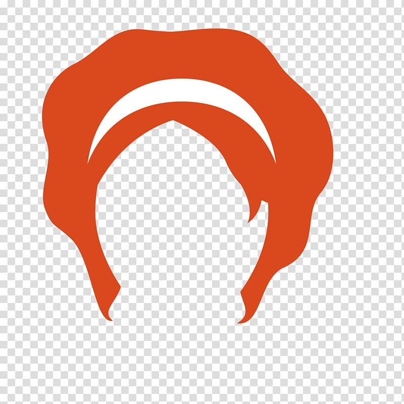 Wig Orange Woman, Orange vintage mature female wig transparent background PNG clipart