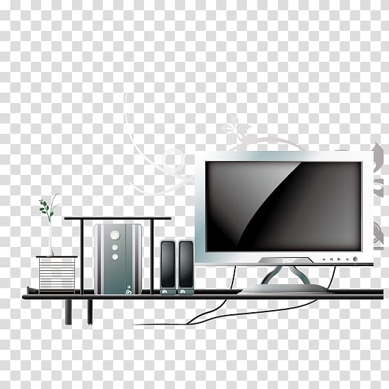 Television set Computer Monitors LCD television Flat panel display, LCD computer cartoon transparent background PNG clipart