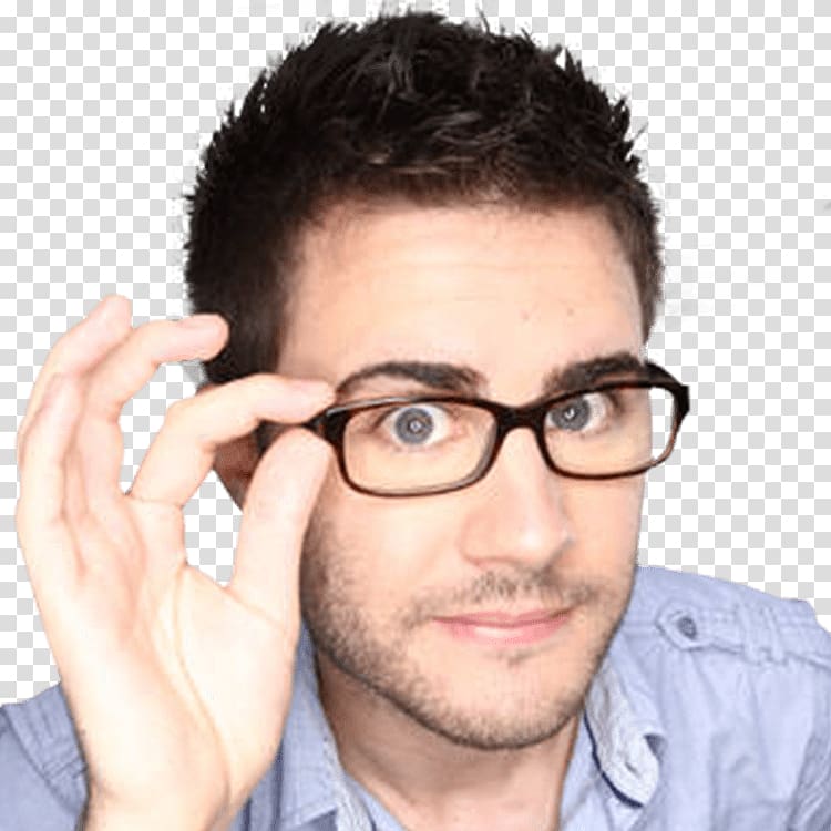 man holding his eyeglass, Cyprien Close Up transparent background PNG clipart