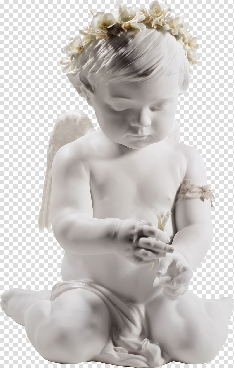 Cherub Lladrxf3 Angel Porcelain Love, Cute kids stone transparent background PNG clipart