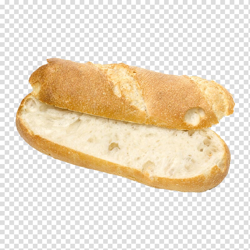 Baguette Bread Desem Bocadillo Hot dog bun, home baked transparent background PNG clipart