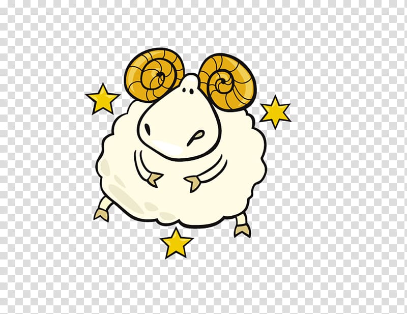 Aries Astrological sign , Cartoon sheep transparent background PNG clipart