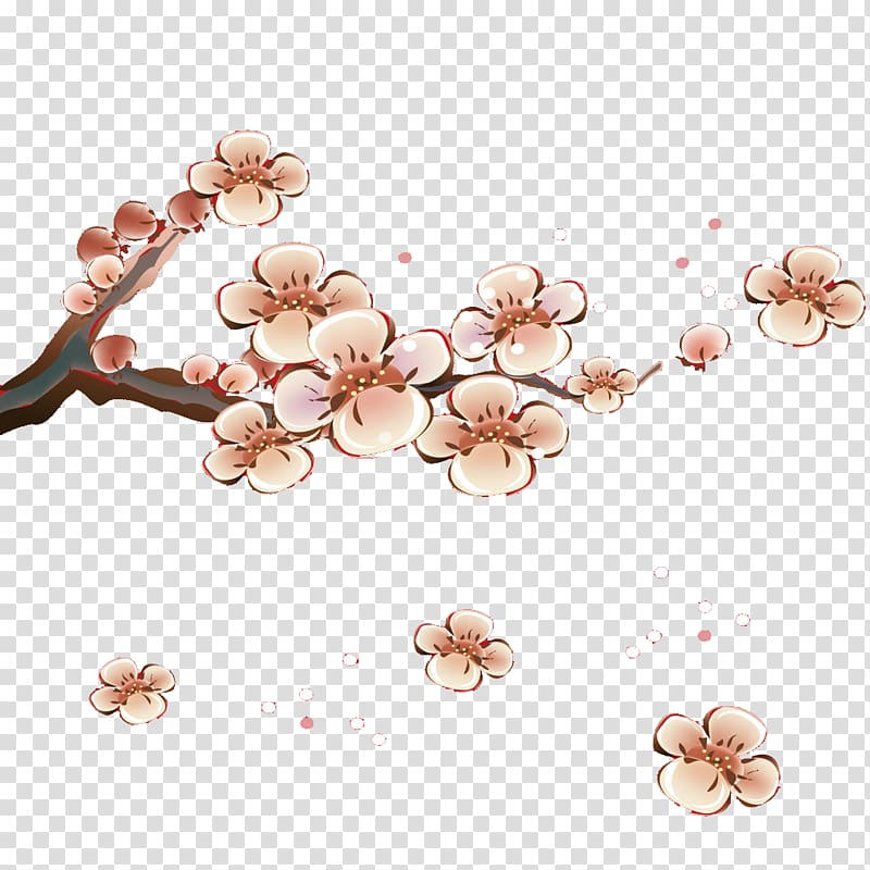 Plum blossom RGB color model, Plum flower transparent background PNG clipart