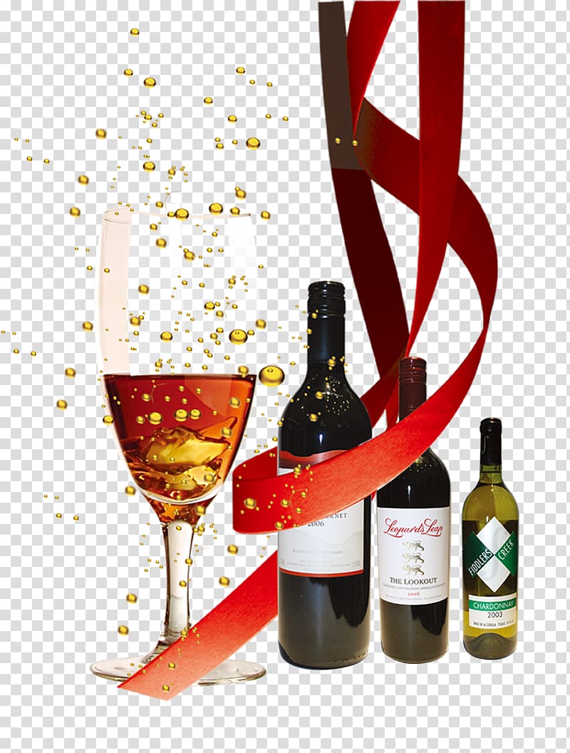 Red Wine White wine Computer file, Luxury three-piece red wine transparent background PNG clipart