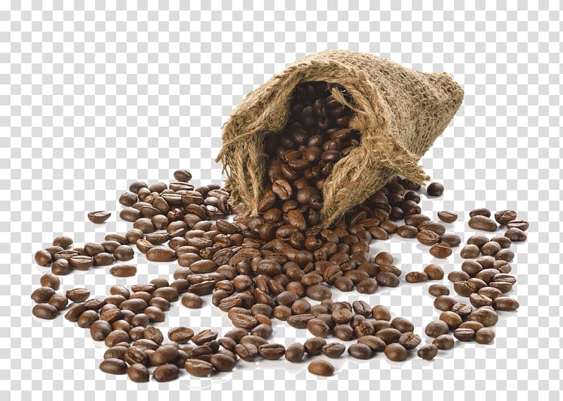 Coffee bean Bag, Bag of coffee beans transparent background PNG clipart