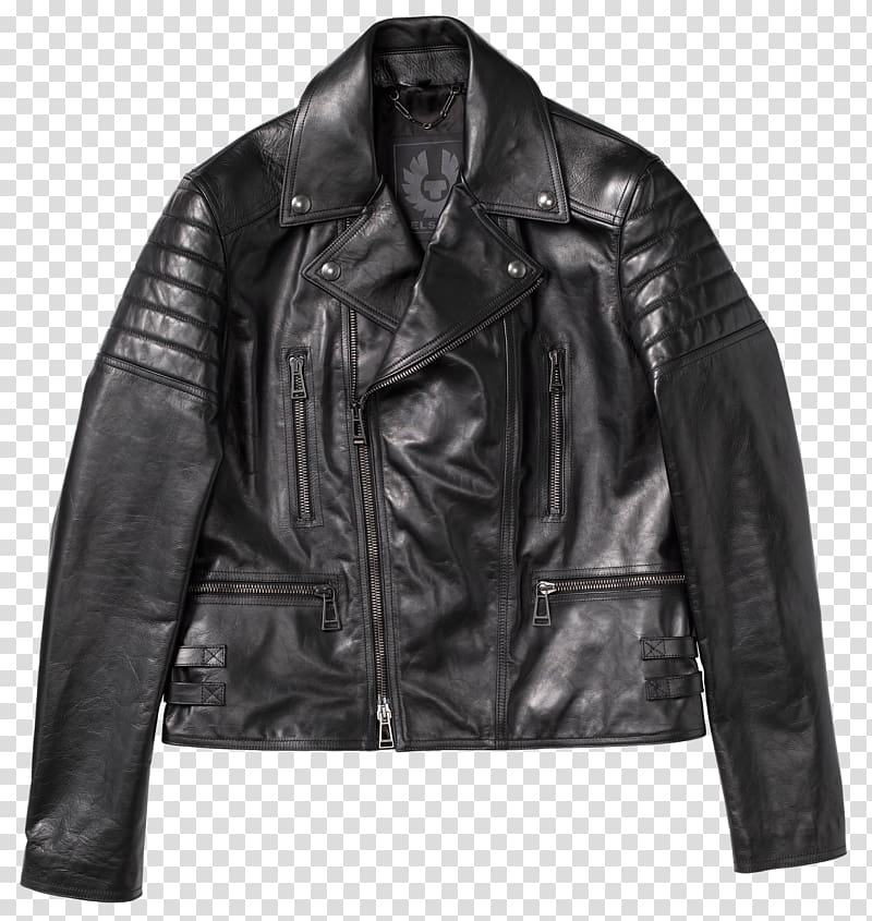 Leather jacket Shearling Flight jacket, jacket transparent background PNG clipart
