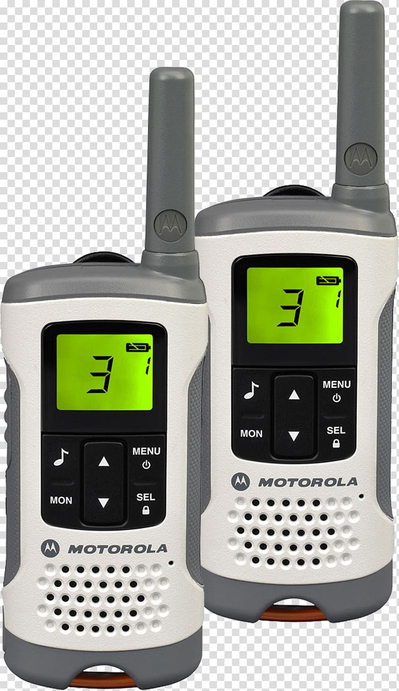 Motorola TLKR walkie talkie Walkie-talkie Two-way radio PMR446, radio transparent background PNG clipart
