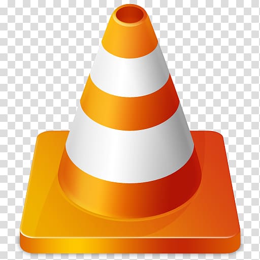 VLC Player logo, orange cone, Cone square transparent background PNG clipart