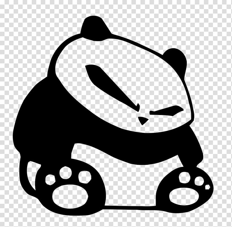 Adesivo Vinile Prespaziato Panda Dub JDM Tuning 15 Cm - Nero - Decalcomania Per Auto Moto Casco Laptop, Resistente Agenti Atmosferici