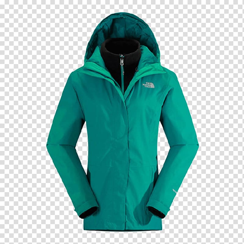 Hoodie The North Face Polar fleece T-shirt Tmall, Green north Full caulking fleece jacket female models transparent background PNG clipart