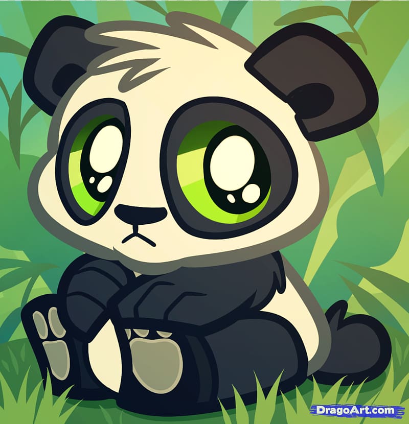 Panda sticker, Giant panda Bear Baby Pandas Drawing, Gambar Kartun Panda,  face, monochrome png | PNGEgg
