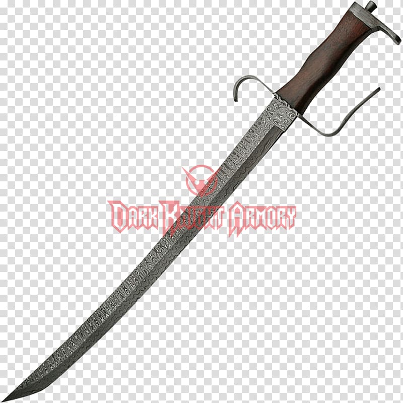 Knife Sword Cutlass Damascus steel Sabre, knife transparent background PNG clipart
