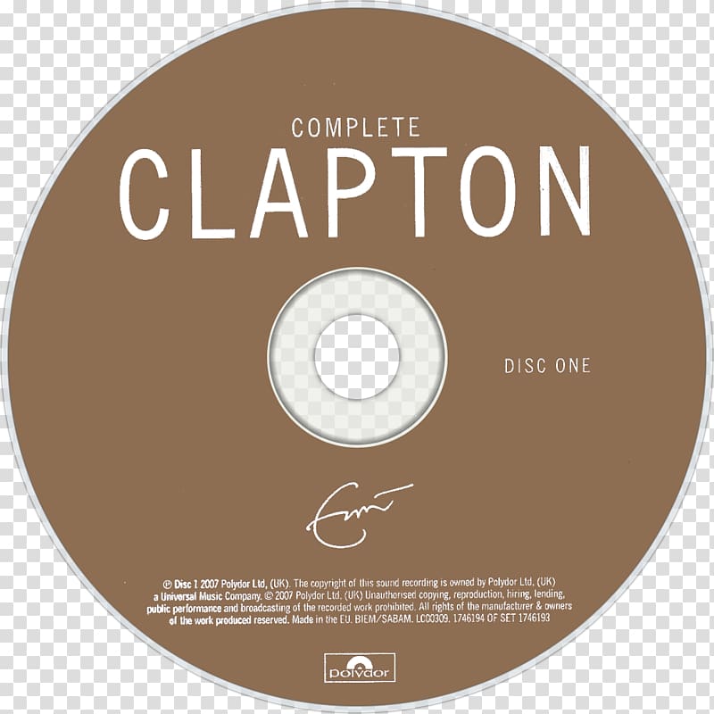 Compact disc Eric Clapton, design transparent background PNG clipart