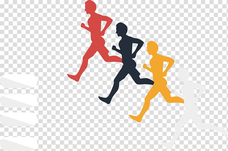 The Color Run Running Silhouette, Man Running transparent background PNG clipart