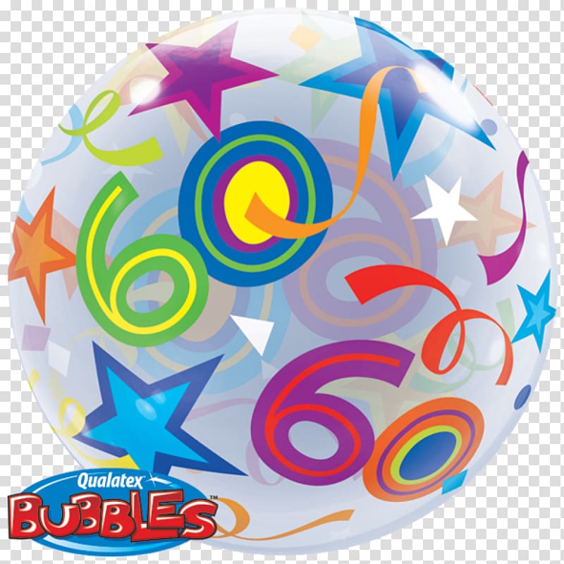 Birthday Balloon Party Gift Flower bouquet, 60th transparent background PNG clipart