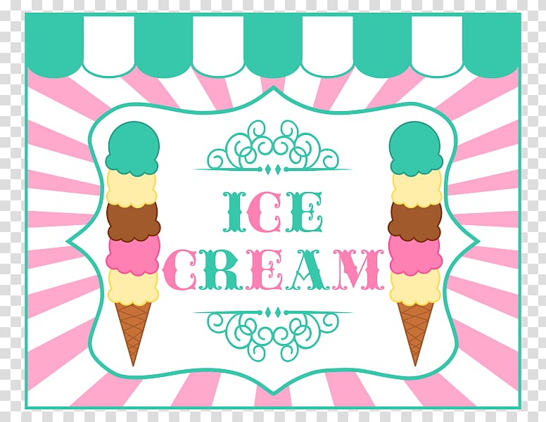 Sundae Ice Cream Cones Ice cream parlor, personalized banners transparent background PNG clipart