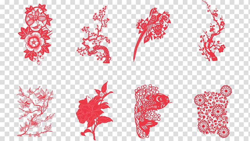 Papercutting Chinese New Year , Paper cut,Grilles,new Year,Chinese New Year transparent background PNG clipart